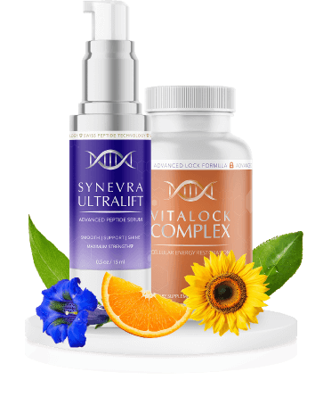 Synevra UltraLift serum and Vitalock Complex bottle